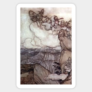 These Fairy Mountains - Arthur Rackham Sticker